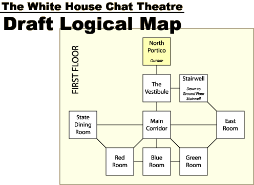 the white house map. Logical Map of the First Floor